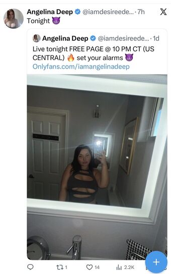 Angelina Deep Nahé Úniky OnlyFans Fotka 33