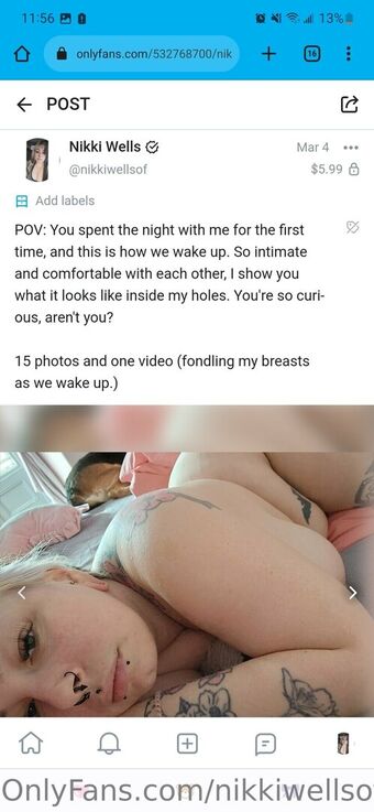 Nikkiwellsof Nahé Úniky OnlyFans Fotka 7